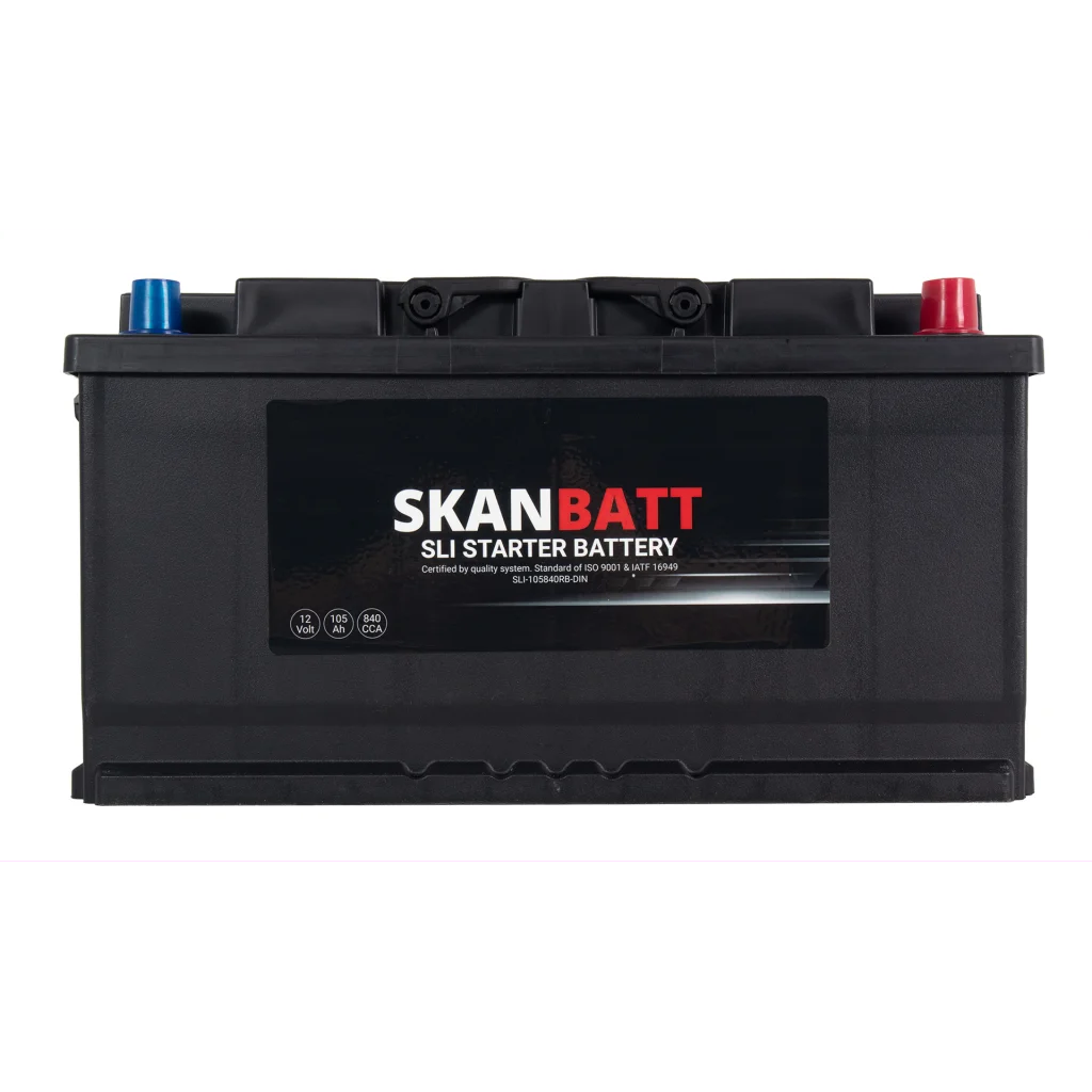 SKANBATT SLI Startbatteri 12V 105AH 840CCA (352x175x190mm) +R