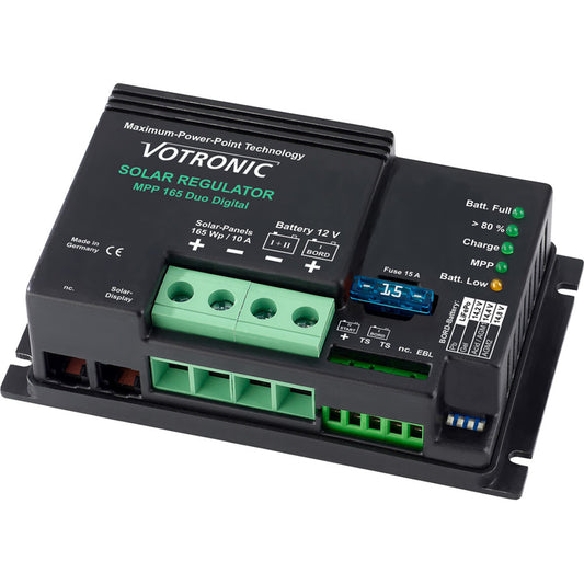 VOTRONIC MPP165 Duo Rig Solcelleregulator 11,8A - 2 kanaler - MPPT Teknologi - Image 1