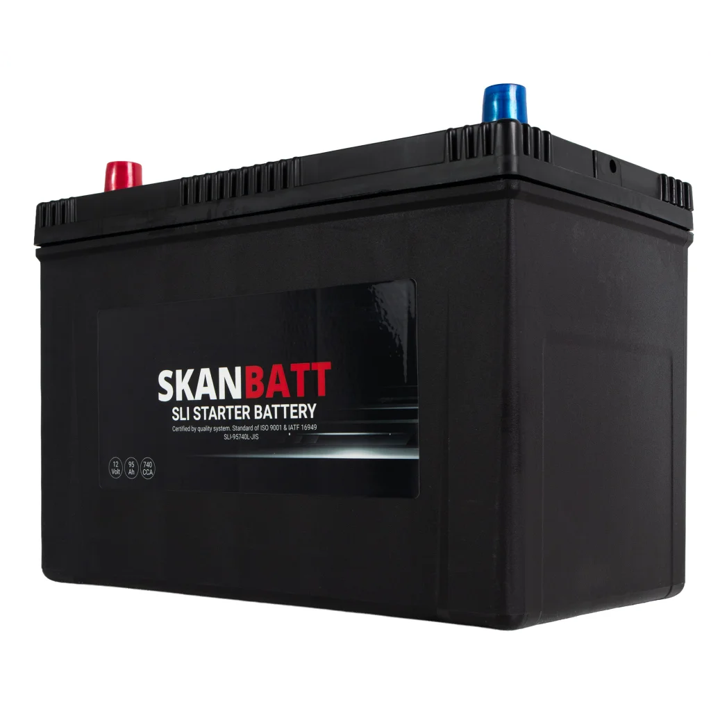 SKANBATT SLI Startbatteri 12V 95AH 740CCA (304x172x225mm) +L