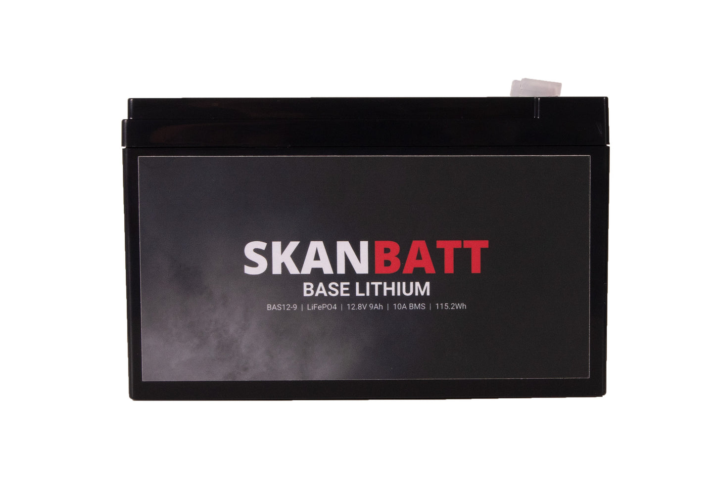 SKANBATT Base Lithium - 12V 9Ah 10A BMS - 150x65x95mm - 3 Års garanti