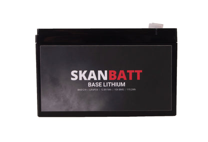 SKANBATT Base Lithium - 12V 9Ah 10A BMS - 150x65x95mm - 3 Års garanti shown in product view image 2