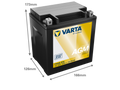VARTA AGM MC Batteri 12V 30AH 385CCA (166x127x175mm) +höger TX30L (FA)
