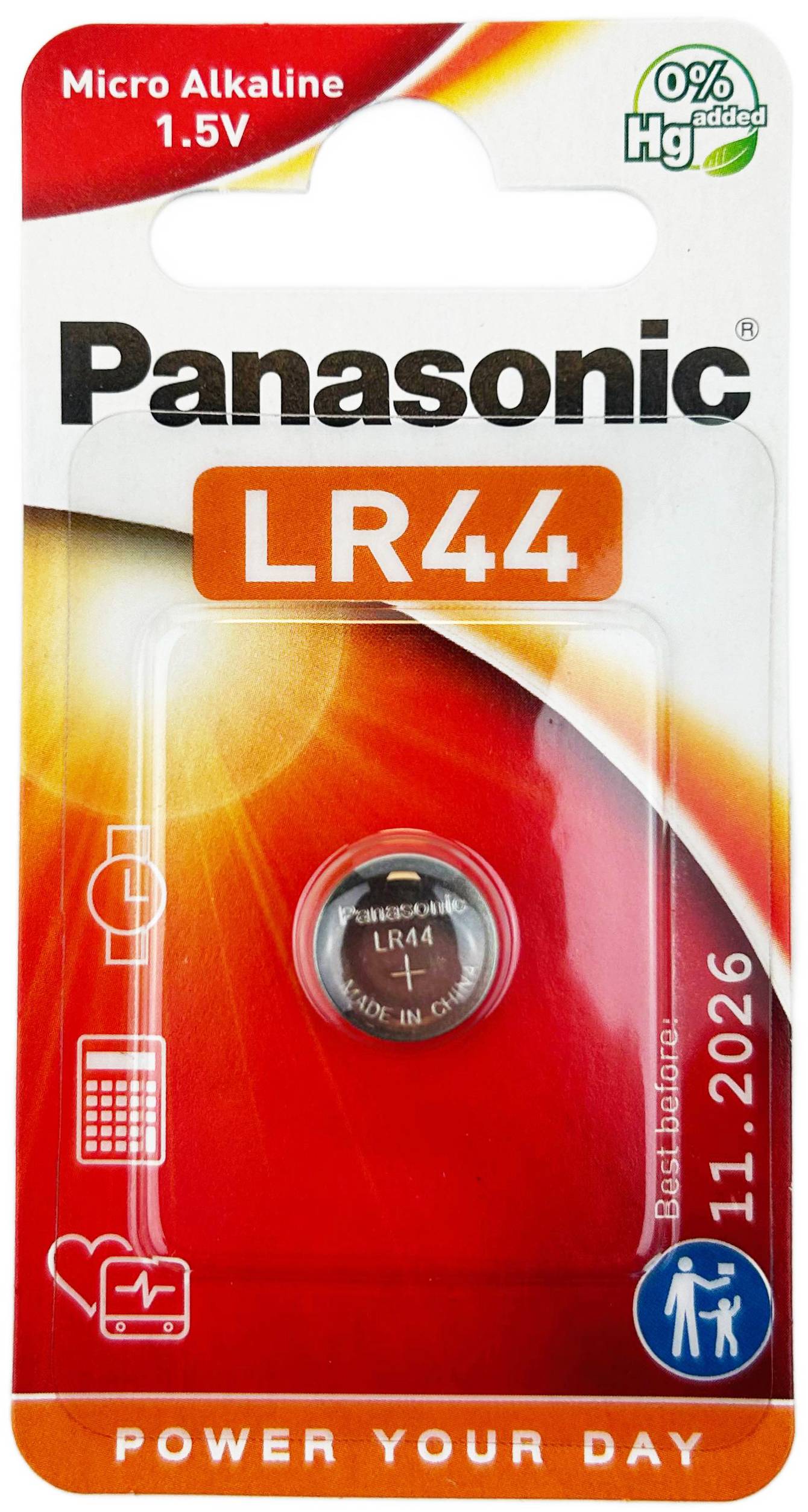 PANASONIC Knappcellsbatteri LR44 1,5V