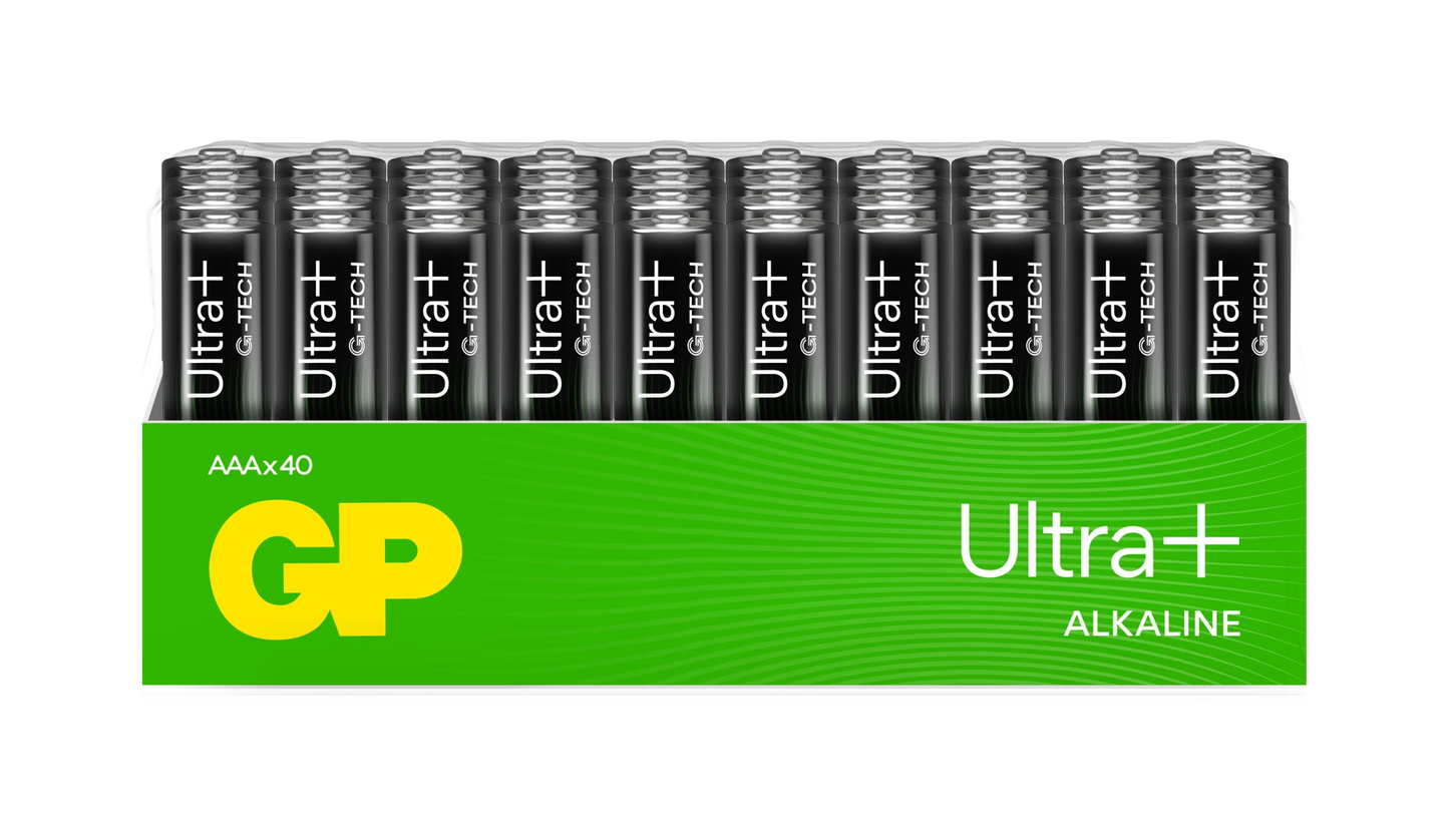 GP Ultra Plus Alkaline AAA-batteri, 24AUP/LR03, 40-pack