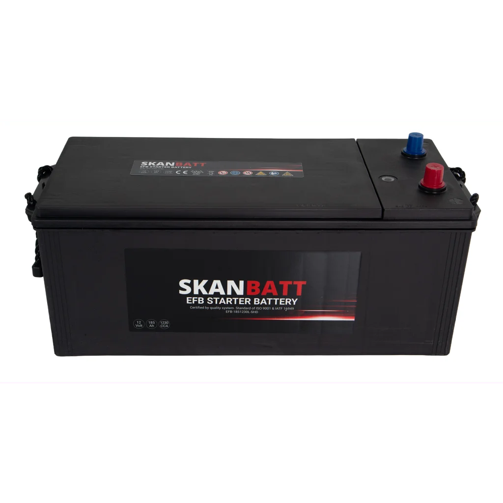 SKANBATT EFB SHD Startbatteri 12V 185AH 1230CCA (513x224x218mm) +L