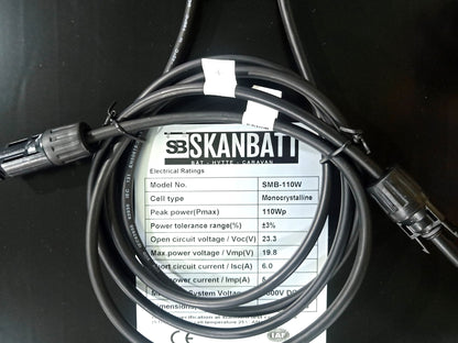 Skanbatt Solcellepanel 110W - All Black - Mono - Perc - 1070X550X30Mm shown in product view image 2