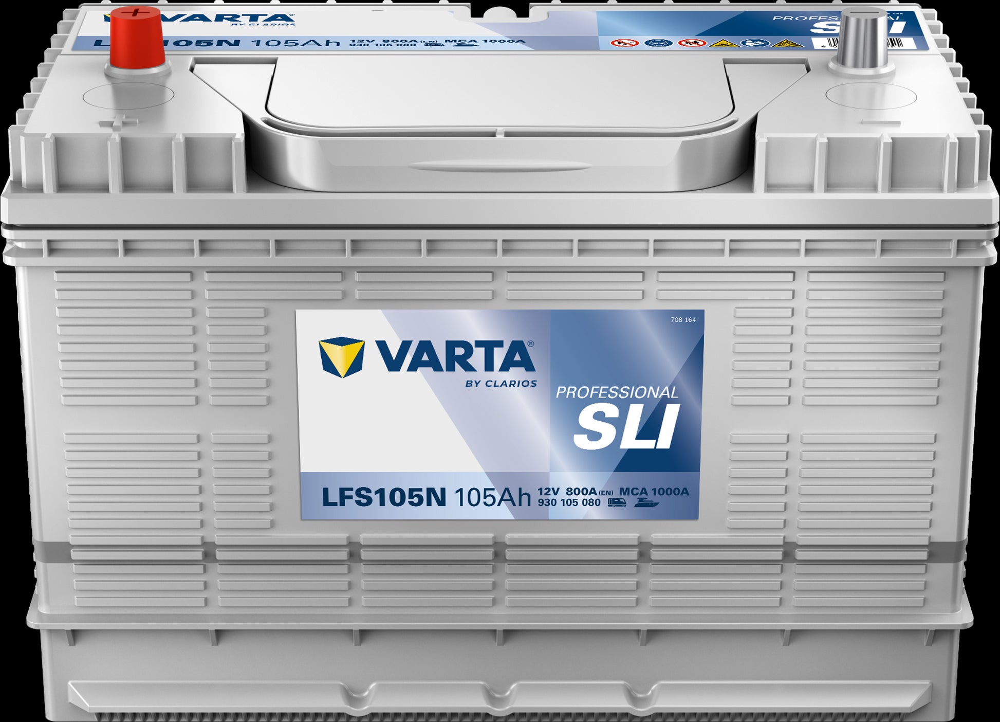 VARTA Fritidsbatteri 12V 105AH 800CCA (330x172x238mm) +midtstilt LFS105N (820054) - Image 1
