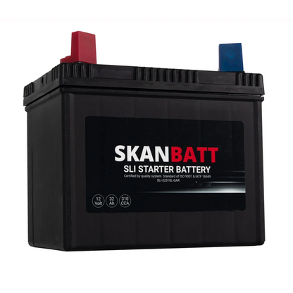 SKANBATT Garden 12V 32AH 310CCA (197x129x185mm) +L - Plenklipper