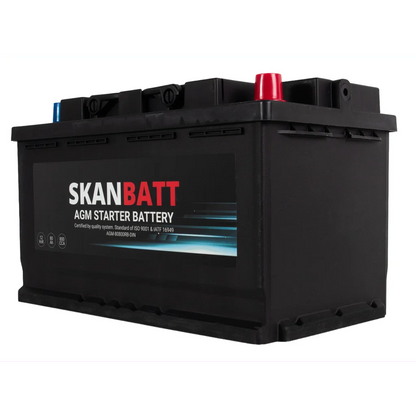SKANBATT AGM Startbatteri 12V 80AH 800CCA (315x175x190mm) +R