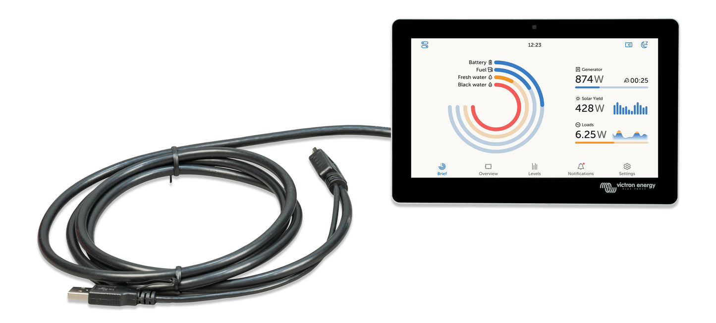 VICTRON GX Touch 70 flush shown in product view