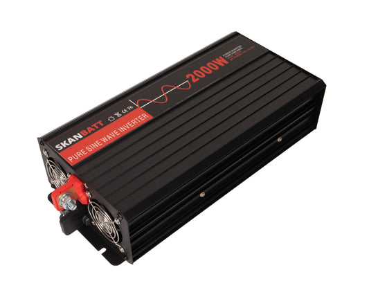 SKANBATT Inverter 24V 2000W (4000W) Ren Sinus m/trådløs fjernkontroll Rev.2 - Image 1