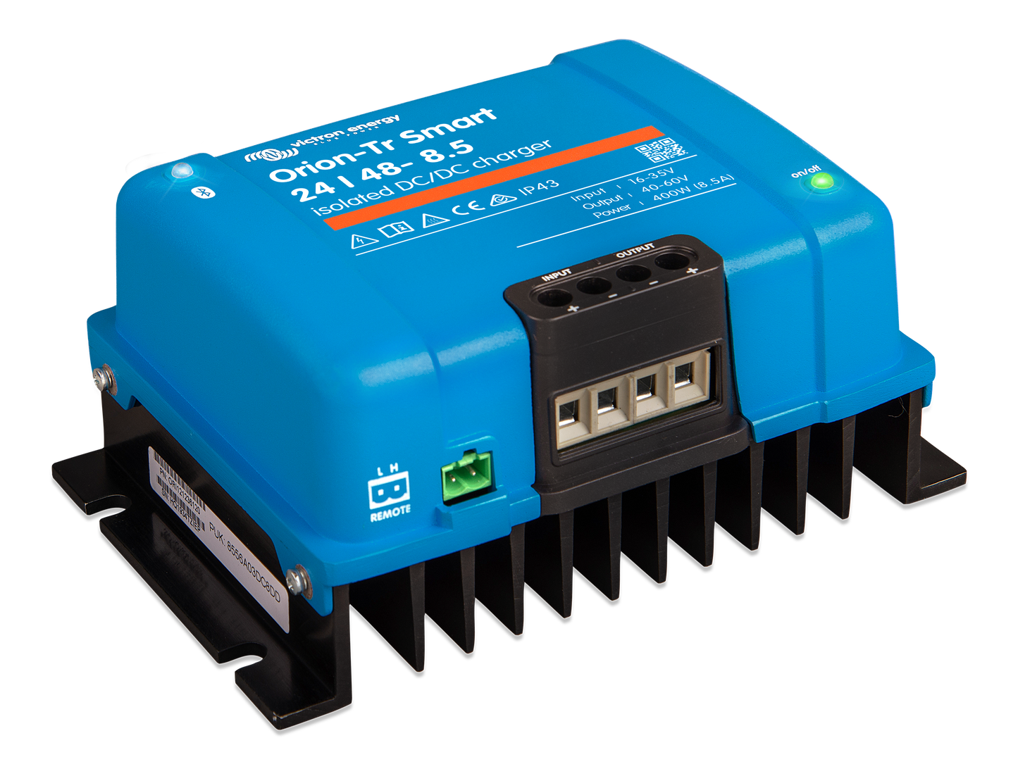 VICTRON Orion TR Smart DC-DC Lader 24V>48V 8,5A (Galvanisk isolert) shown in angle view
