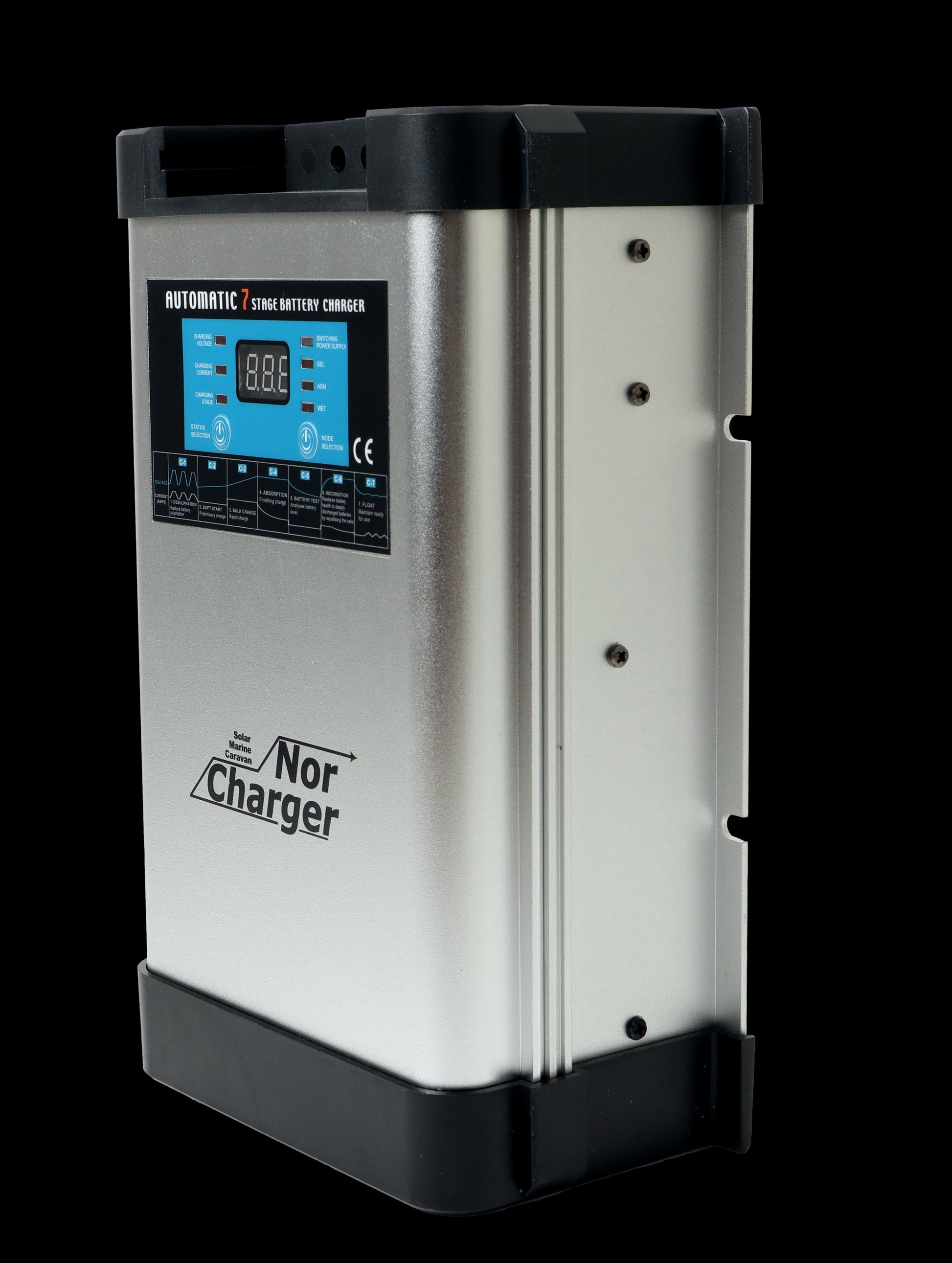 NOR CHARGER Pro Serie Elektronisk Batterilader 12V 40A - 2 Kanaler - Image 2