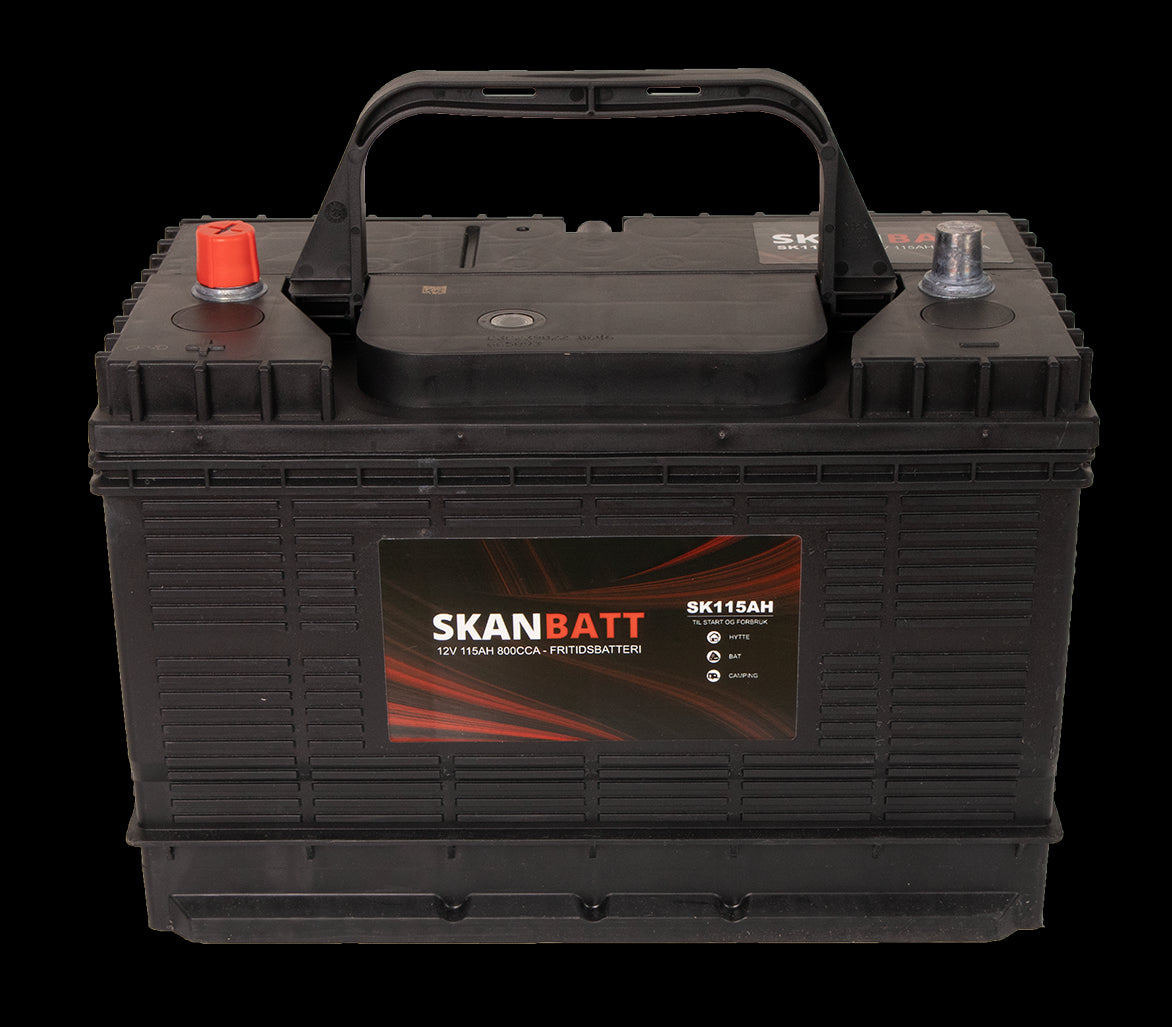 SKANBATT Fritidsbatteri 12V 115AH 800CCA (330x172x222/242mm) +midtstilt - Image 4