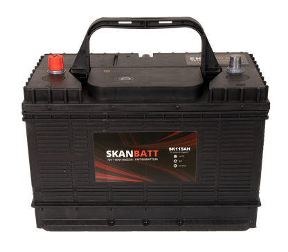 Skanbatt Fritidsbatteri 12V 115Ah 800Cca +Midtstilt label detail