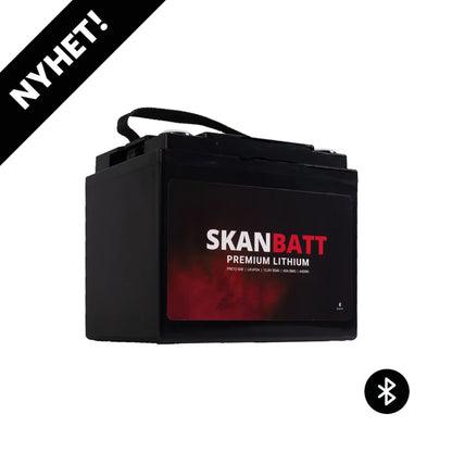 Produktbilde av SKANBATT Premium Lithium - 12V 50Ah 60A BMS - 196x168x175mm - Bluetooth - 8 Års garanti