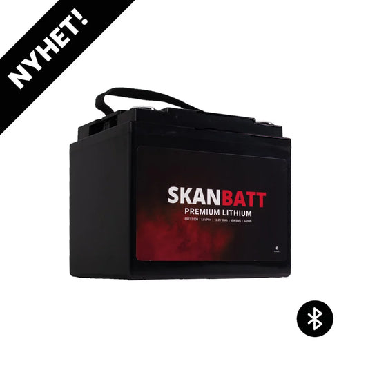 Produktbilde av SKANBATT Premium Lithium - 12V 50Ah 60A BMS - 196x168x175mm - Bluetooth - 8 Års garanti
