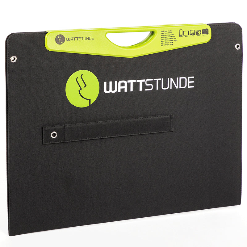 WATTSTUNDE® 100W SolarBuddy solar bag WS100SB direkte med USB-tilkobling NB! B-VARE - Image 4