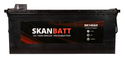 Skanbatt Fritidsbatteri 12V 140Ah 800Cca +Venstre shown in angle view