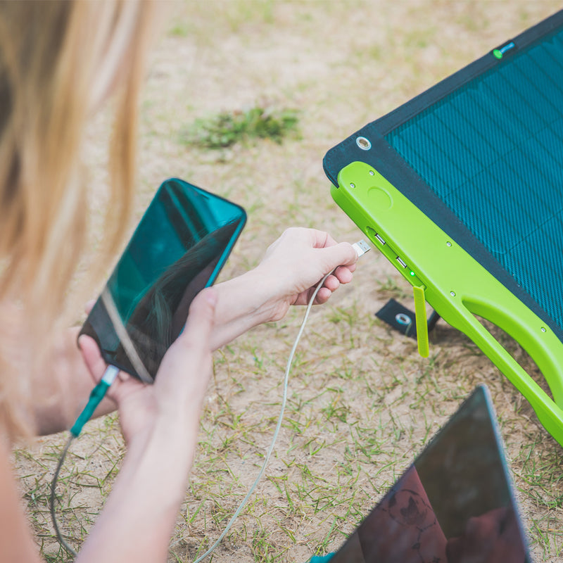 WATTSTUNDE® 100W SolarBuddy solar bag WS100SB direkte med USB-tilkobling NB! B-VARE - Image 9