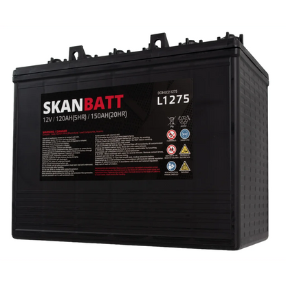 SKANBATT L1275 Deep Cycle Batteri 12V 150Ah (329x181x276mm)