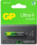 GP Ultra Plus Alkaline AAA-batteri, 24A/LR03, 4-pack