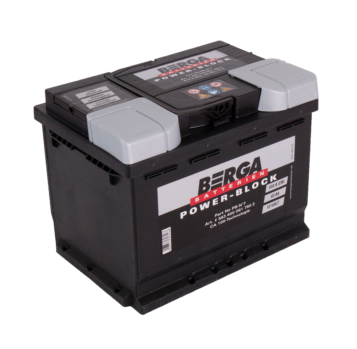 BERGA Power Block 12V 63AH 610CCA shown in product view