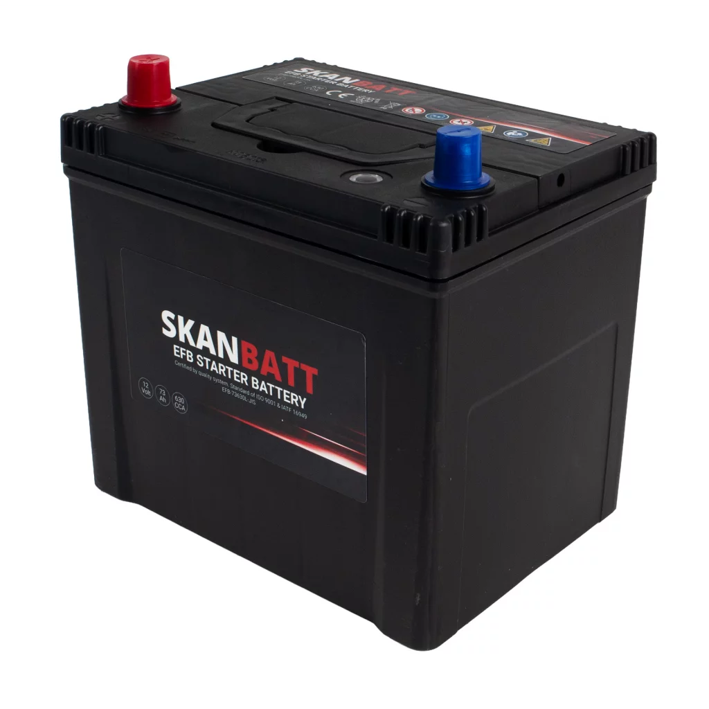 SKANBATT EFB Startbatteri 12V 73AH 630CCA (232x173x225mm) +L