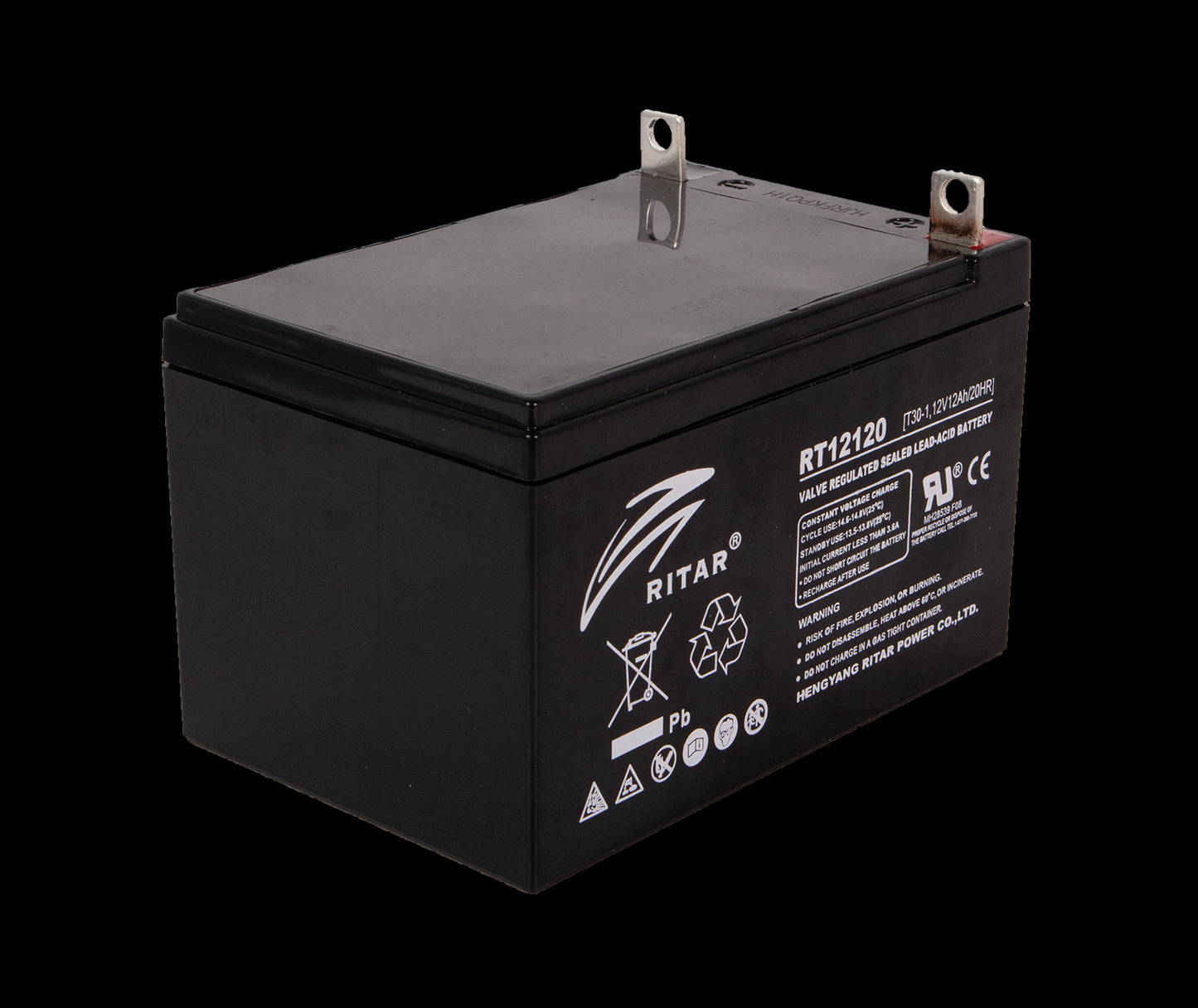 RITAR AGM Batteri 12V 12AH M6 (151x98x107mm)