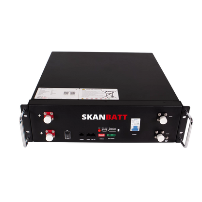 SKANBATT Premium Lithium 3U Rackbatteri 51,2V 100Ah - 5,12kWh - LiFePO4 - OTA