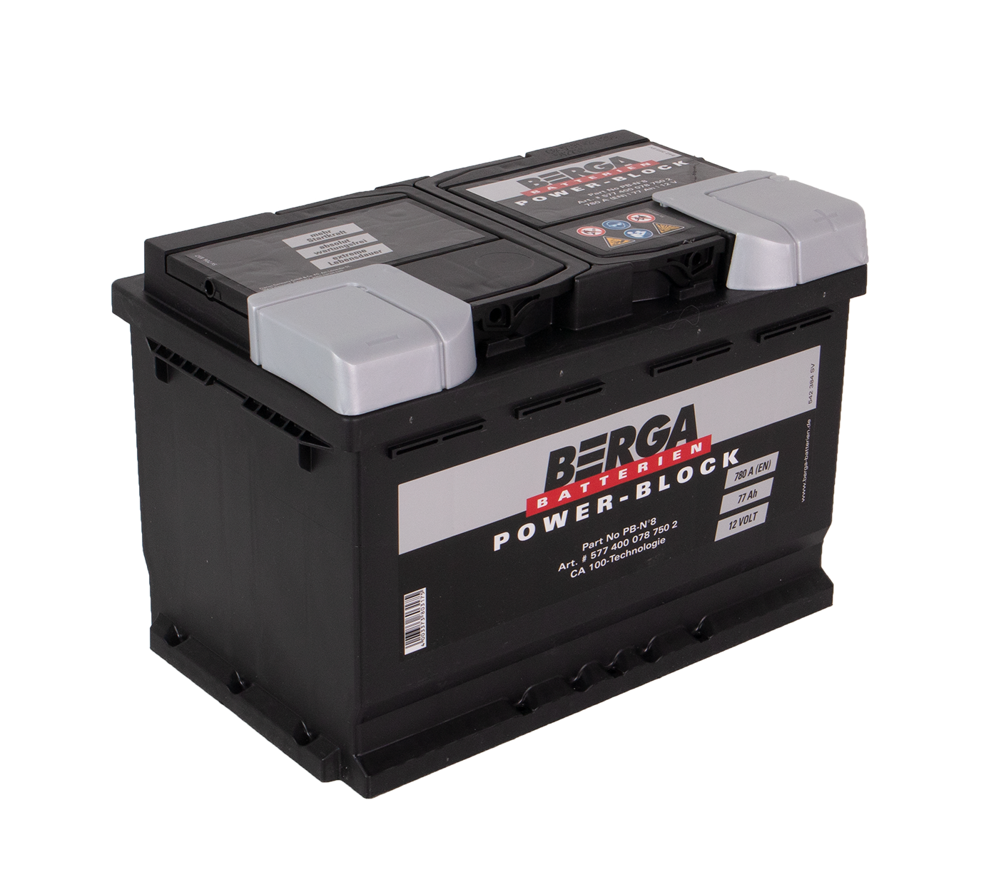 BERGA Power Block 12V 77AH 780CCA shown in product view