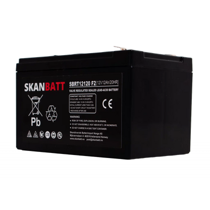 SKANBATT AGM Batteri 12V 12AH (151x98x95mm) F2