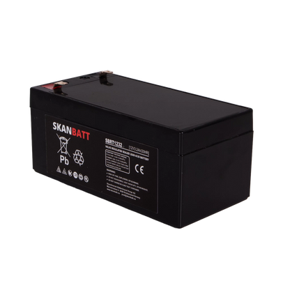 SKANBATT AGM Batteri 12V 3,2AH (134x67x61mm) F1