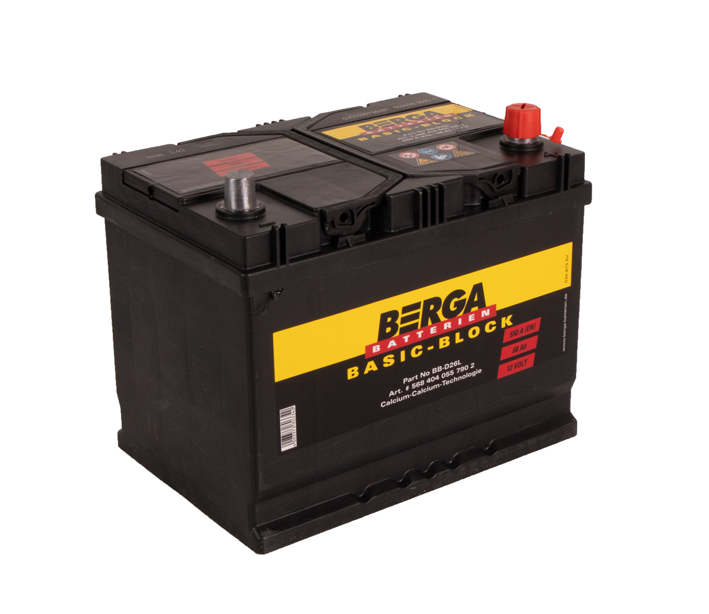 BERGA Basic Block 12V 68AH 550CCA shown in product view