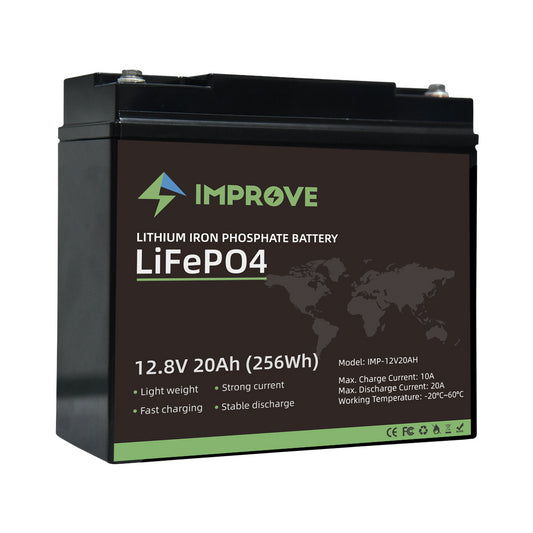 IMPROVE Lithium Batteri 12V 20Ah (LiFePO4) BMS 20A - Image 1