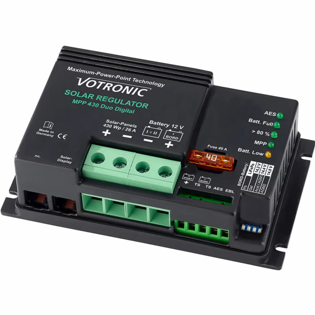VOTRONIC MPP430 Duo Rig Solcelleregulator 31,5A - 2 kanaler - MPPT Teknologi shown in product view