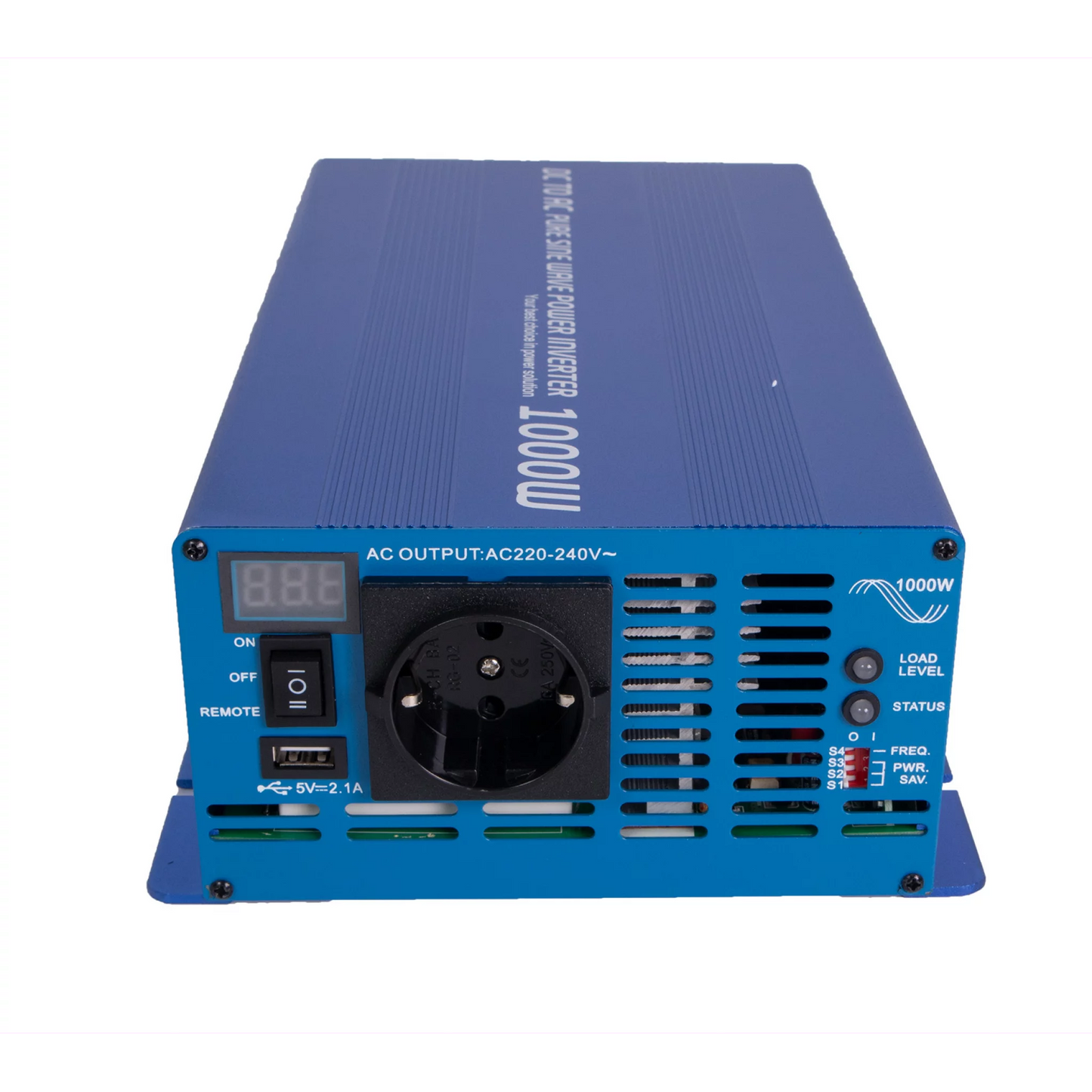 Inverter 12V 1000W Ren Sinus M/Fjernkontroll