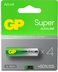 GP Super Alkaline AA-batteri, 15A/LR6, 4-pack