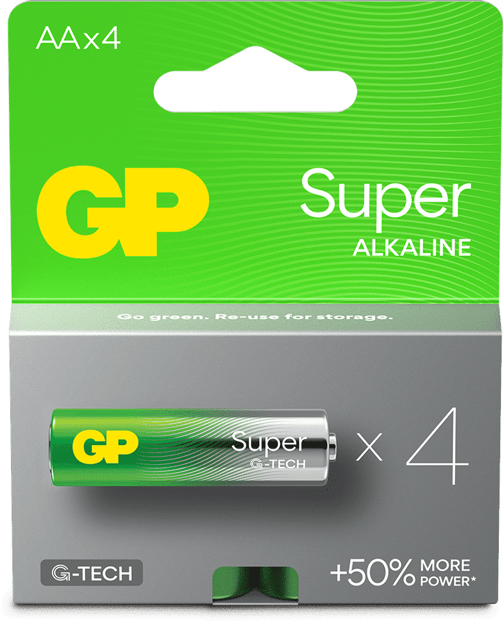 GP Super Alkaline AA-batteri, 15A/LR6, 4-pack