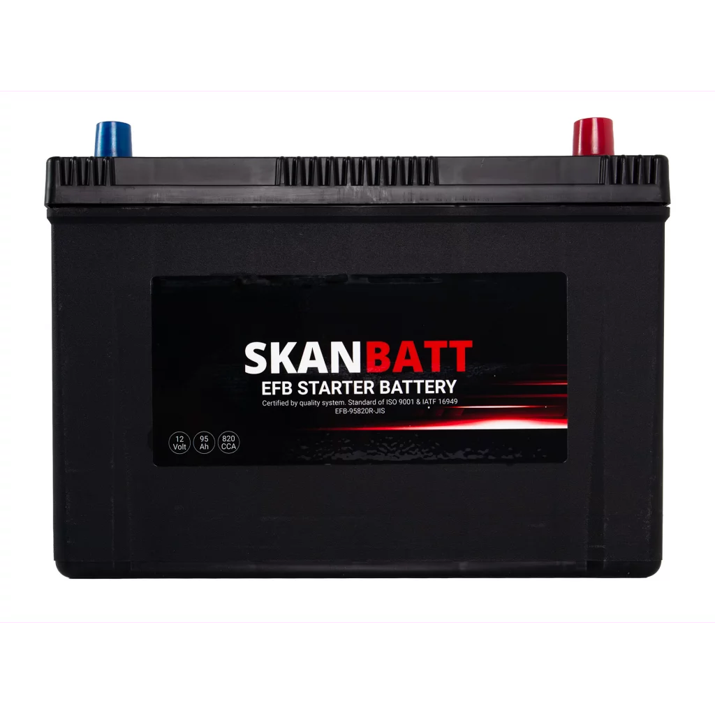 SKANBATT EFB Startbatteri 12V 95AH 820CCA (304x172x225mm) +R