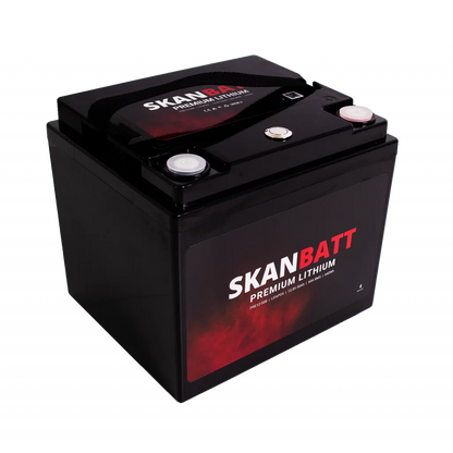 Produktbilde 3 av SKANBATT Premium Lithium - 12V 50Ah 60A BMS - 196x168x175mm - Bluetooth - 8 Års garanti