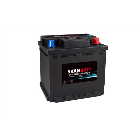 SKANBATT AGM Startbatteri 12V 50AH 560CCA +R shown in product view