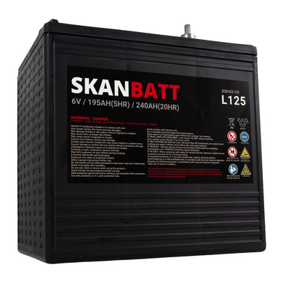SKANBATT L125 Deep Cycle Batteri 6V 240Ah (264x181x276mm)
