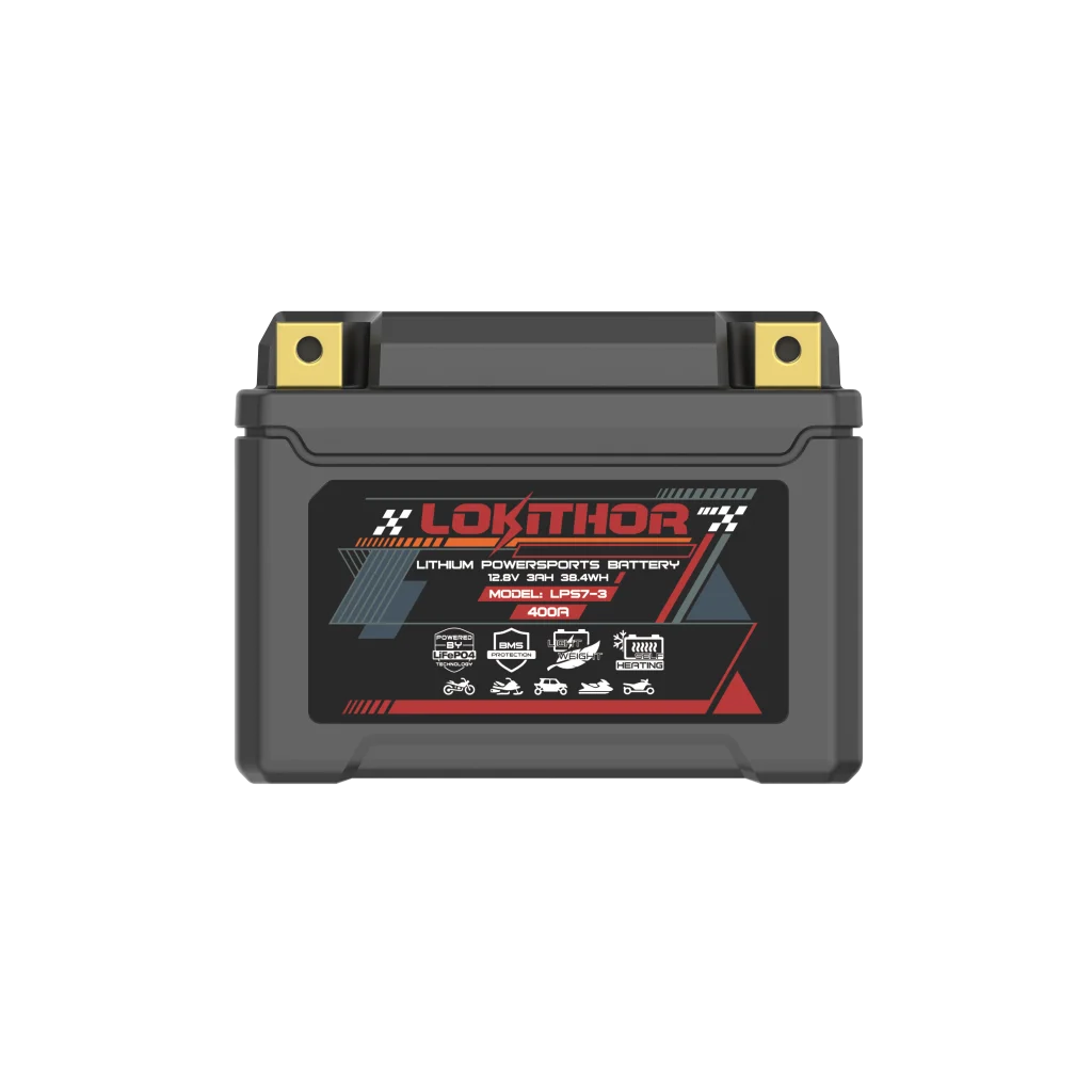 LOKITHOR Lithium MC Batteri 12V 3Ah - 113x70x85mm - Bluetooth - Heat shown in product view