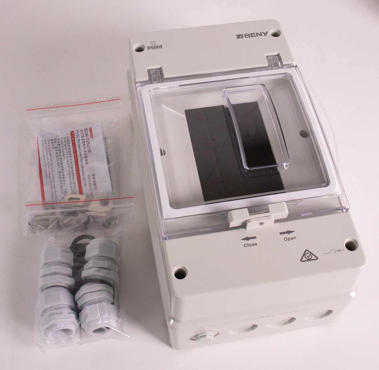 Innkapsling for BDM-125 DC effektbryter IP65