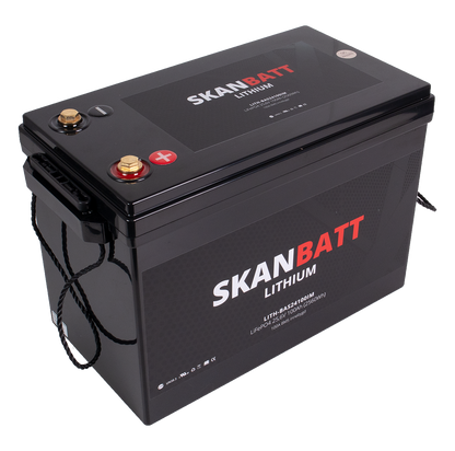 SKANBATT Base Lithium - 24V 100Ah 100A BMS - 330x175x220mm - 3 Års garanti shown in product view