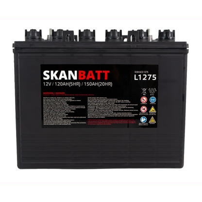 SKANBATT L1275 Deep Cycle Batteri 12V 150Ah (329x181x276mm)