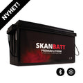 SKANBATT Premium Lithium - 12V 200Ah 200A BMS - 502x187x242mm - Bluetooth - Heat - 8 Års garanti