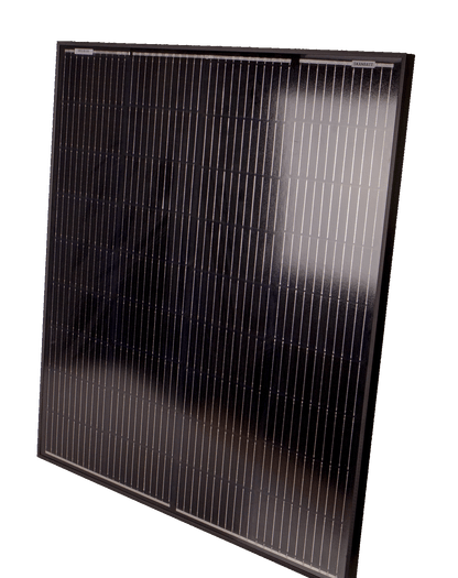 Skanbatt Solcellepanel Mono 130W Sort - 885X765X30Mm shown in angle view