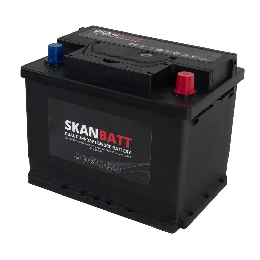SKANBATT Dual Purpose 12V 62AH 630CA (242x175x190mm) +R